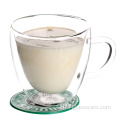 कॉफी के लिए डबल वॉल हीट रेसिस्टेंट ग्लास कप